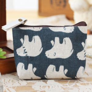 Mini Cute Fabric Canvas Wallet Womens Key Storage Coin Purse Student Fashion Hard Currency Bag Korean Style Creative Gift