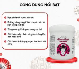 Kem Ủ Kích Trắng Mặt & Body Apatheia Glowing Pack MAIKOSAN Nhật Bản Hủ 500g chiết xuất nhau thaiỦ Trắng Cô Gái Nhật Hủ 500g