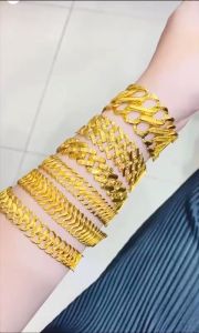 Gelang Sisik Emas Asli Kadar 700 70 16K Rantai Tangan Naga S Ukir Kilat Lebar Kopong Mix Whitegold Polos 5 7 10 Gram