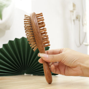 Lược Gỗ Đàn Hương Hai Mặt Răng Lược Rộng Lược Massage Khí Nén Dụng Cụ Gua Sha Giúp Thư Giãn Da Đầu Và Tạo Kiểu Tóc