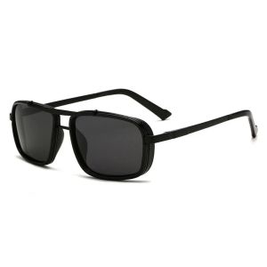 New Sunglasses Punk Sunglasses New Mens Square Uv400 Twin-beam Aviator Sunglasses