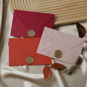 Vintage Texture Envelopes Thick Paper Envelopes Letter Pads Seal Stickers DIY Christmas New Year Gifts Wrap Packaging Wedding Party Invitations Cards Cover