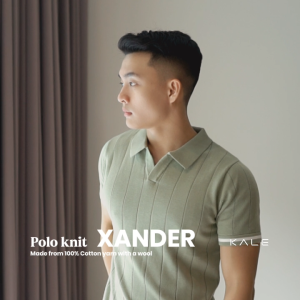 Kale Xander Knit Polo Cotton Thread Asian Fit | Blue