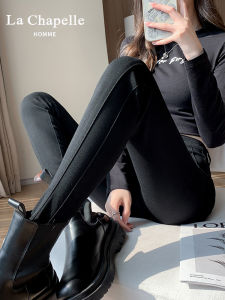 High Waist Fleece Lined Womens Leggings Spring Autumn Slimming Tight Fit Magic Pants Elastic Comfortable Black Yoga Trousers