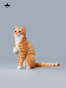 JXK Creative like Cat Model Desktop and Car-Mounted Decoration Orange Tabby Cat Peripheral Fashion Cat Hand Office Gift Present