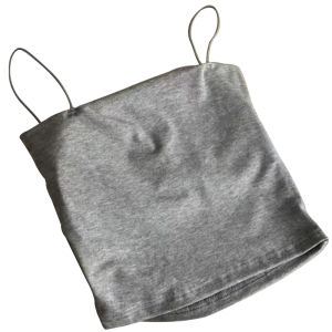 MIANXIANZHI | White One-Shoulder Strap Womens Integrated Chest Pad Folded Underwear Base Layer Inner Wear Slim Fit Short Length Top