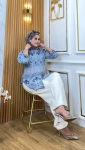 Inka Blouse Wanita Crinkle Motif  Kekinian Kemeja Wanita Motif Batik Baju Atasan Wanita Kekinian