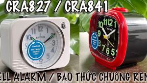 Đồng hồ báo giờ chuông reng Nhật Bản Rhythm CRA841NR70. KT 11.4 x 9.8 x 6.8cm. Vỏ nhựa. Dùng Pin.