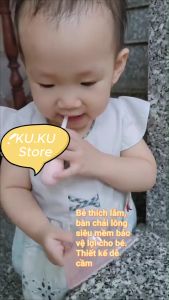 Bàn Chải Đánh Răng Sữa KU.KU Duckbill Cho Bé 0-8 Tuổi Siêu Mềm Mịn Bảo Vệ Răng Sứ Tinh Dày
