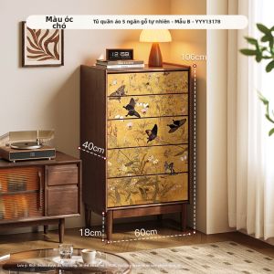 MR ART | Tủ Đựng Gỗ Walnut Phong Cách Retro