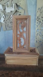 Loster/Roster kayu ventilasi boven angin-angin rumah kayu jati Jepara Motif Long S +kawat nyamuk UKURAN 14x29