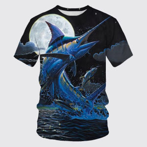 Summer Fishing Enthusiasts O-Neck Print Summer Mens T-shirt Casual Short Sleeve Oversized Summer Women T-Shirt Kid TShirt Y2k