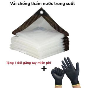Bạt PVC Chống Thấm Nước Chống Gió & Tuyết Trong Suốt Che Nắng Cho Sân Thượng Vườn Chuồng Gà Bảo Vệ Cây Trồng