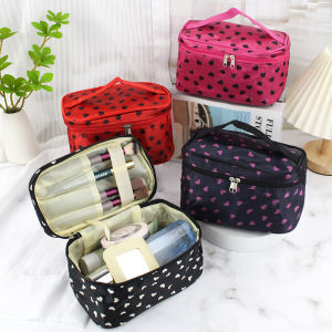 Portable Cosmetic Storage Bag Multifunction Waterproof Makeup Organizer Travel Cosmetic Handbag With Mirror Storage Toiletry Bag