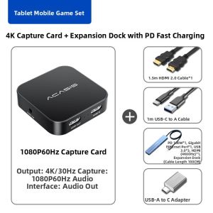 Acasis | Live Streaming HD Video Capture Card for Phone IPad Laptop Camera