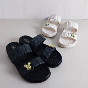 Sandal Selop Wanita Fashion Korea Karakter Kartun Lucu Slip On Kasual Kasut Santai Empuk COD SPT-49
