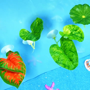 ใบจำลองใบเทียมสำหรับใส่พักปลาใบไม้ปลอมสำหรับตู้ปลาอุปกรณ์ตกแต่งตู้ปลาใบไม้ปลากัดปลาใบไม้วางไข่