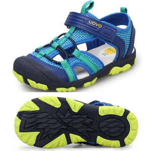 Boys Sports Sandals 24-34 Kids Flexible New Fashion Style Cool Textile Upper Velcro Anti-Collision Toe-Closed Durable Casual Shoes Comfy Non-Slip Outdoor Leisure Cozy Soft Hook-and-Loop Kindergarten Primary School Students Infants Children Beach Slippers