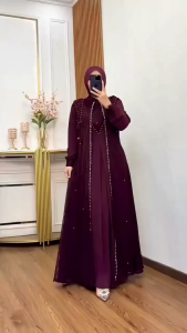 COD Devita Dress Brokat Ceruty Babydoll Gamis Dewasa Terbaru Viral Dress Wanita Kondangan Kekinian