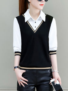 Elegant Long Sleeve Shirt Womens Thin Design Sense Unique French Style Spring Autumn Wear Pure Color Commute Korean Version