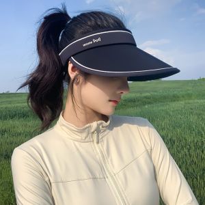 MiiOW | Womens Outdoor Cycling Sun Hat Large Brim UV Protection Casual Nylon Fabric Summer Travel Hat Full Shade Catman Empty Top Cap