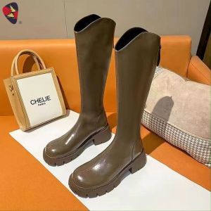 Katerina Fashion Korean Autumn Knee Boots Shoes Heeled For Women #K-18