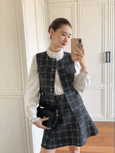 XXNING | Bộ Váy Ngắn Elegante FrenChic