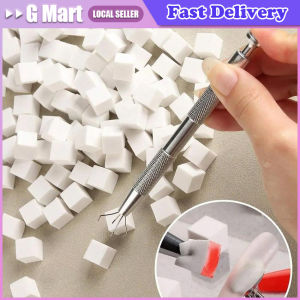 50Pcs Square Nail Art Sponge Set Gradient Nail Brushes Gel Polish Design Nail Sponge Grab Pen Manicure Supplies