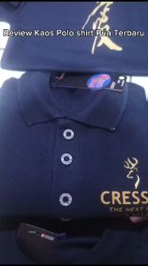 Kaos Polo Shirt Kerah Pria Cressida Terbaru / Kaos Polo Casual Distro Logo Text Gold