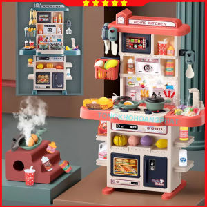 Đồ chơi nhà bếp trẻ em mô phỏng đồ dùng nhà bếp nấu ăn cỡ lớn 43 chi tiết có hiệu ứng đèn nhạc - Hàng loại 1 nhựa ABS chắc chắn an toàn cho bé
