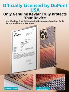 HANNUO | Ultra-thin Kevlar iPhone Case Shockproof Magnetic