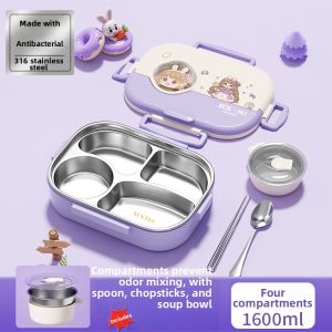 XIAOCHUSHU | Stainless Steel Microwave Insulated Bento Box