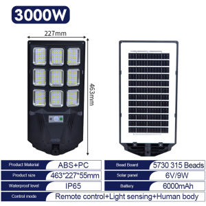 LIKHA Solar Light Outdoor Waterproof LED Floodlight Three Sides Ultra Wide Angle Solar Street Light with Remote Control Automatic Night Light No Wiring Required
