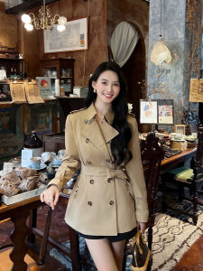 Elegant Mid-Length Womens Jacket Coat Korean Style British Fashion Spring Autumn New Style Small Size Fashionable Coat