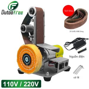 Điện Mini Dây Nhám Đa Năng Để Bàn Máy Đánh Bóng DIY Máy Mài Góc Dụng Cụ Mài Dọc Băng Ghế Dự Bị Máy Đánh Bóng