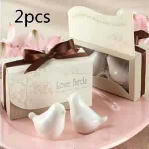 2 Pcs/Set Love Bird Salt & Pepper Shaker Wedding Favors And Gifts For Guests Souvenirs Decoration Event & Party Kitchen Supplies