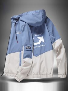 ROMON | Romon Hooded Jacket Mens Spring Autumn New Style Youth Sportswear Windproof Casual Outerwear Standard Fit Antibacterial