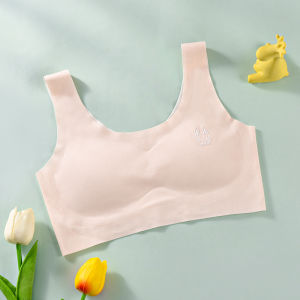 miiow | Cat Girl Developing Teenage Girl Underwear Seamless Bra For Junior And High School Girls Fixed Strap Vest Style Summer Wear