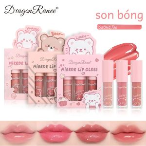 Bộ Son Dưỡng Môi Dragon Ranee Hydrating Pearl Lip Glaze 3 Màu Son Bóng Dưỡng Ẩm Hiệu Ứng Gương Kích Thước Đầy Đủ