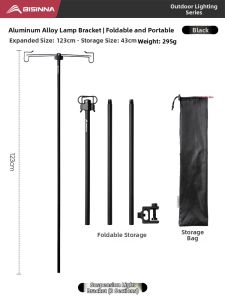 BSWOLF | Folding Portable Camping Light Stand