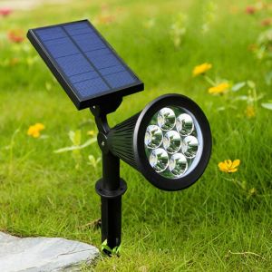 Spotlight Lampu Taman Tenaga Surya 7 LED Warna Warni & Lampu Sorot Super Terang Outdoor Tahan Air