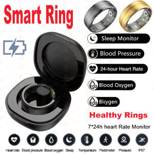 2025 New R06 Smart Ring Men  IP68 Waterproof Heart Rate Blood Oxygen Sleep Health Monitor Sport Fitness Health Ring Android IOS
