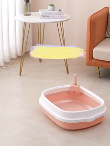 【SG Inventory】Extra large cat litter box semi-enclosed cat toilet splash-proof cat litter box plastic pet supplies open cat litter box