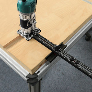 Metric&Inch Router Milling Groove Bracket Multifunctional Cabinet Hardware Jig and Router Guide Router Circle Cutting Jig Tool