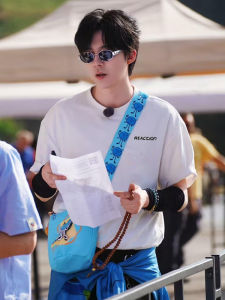 Loose Casual White T-Shirt for Men Summer Breathable Short Sleeve Letter Print Comfortable Polyester Cotton Blend Top