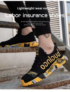 New Anti-Smashing & Puncture Safety Shoes: Mens Wear-Resistant Soles & Steel Toe Shoes Work Protective Shoes