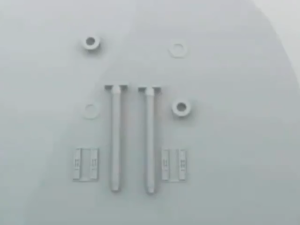 2PCS Heavy-Duty Toilet Seat Hinge Bolts Kit - Rustproof Lid Screws & Nuts for Secure Fixing