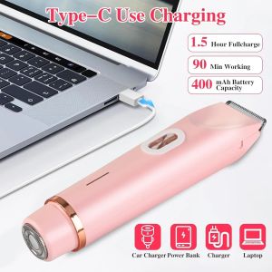 Rechargeable Ladies Double-Head Electric Shaver – Painless Waterproof Full-Body Hair Removal for 2025