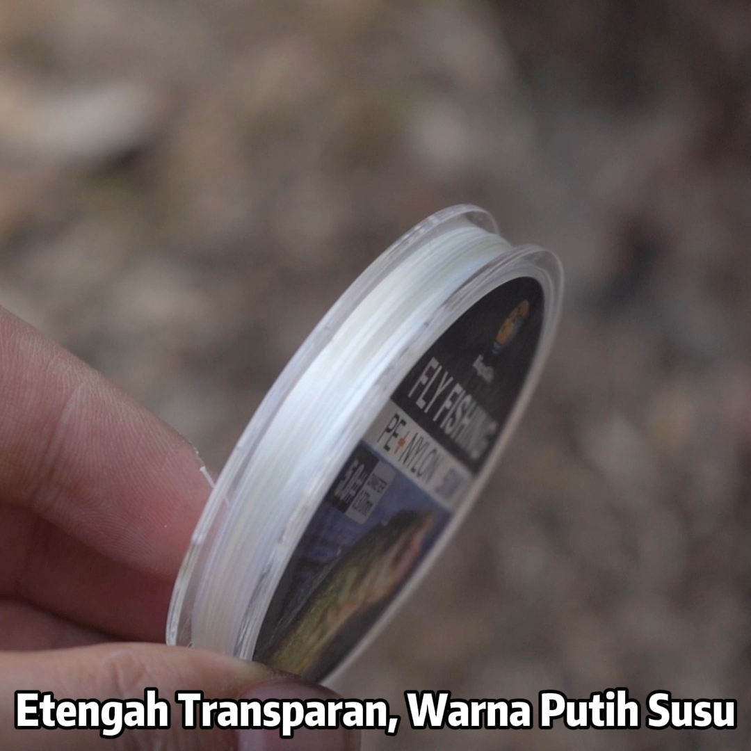 Bingolife 50m PE + Nilon Senar Pancing kabel fly Kompetitif Profesional Fishing Line Senar Utama Lembut Tarik Kuat 0.1#~5.0# Warna Transparan Terbang