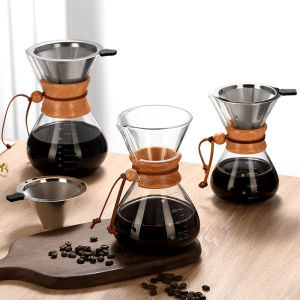 Drip Cold Brew Glass Coffee Pot with Stainless Steel Filter